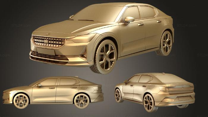 Автомобили и транспорт (Polestar2 2020, CARS_3053) 3D модель для ЧПУ станка